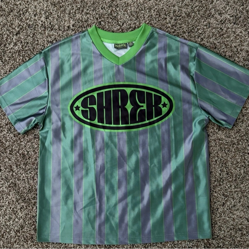 ORIGINAL SHREK FOOTBALL JERSEY BY DREAMWORKS SHREK  (NWT)